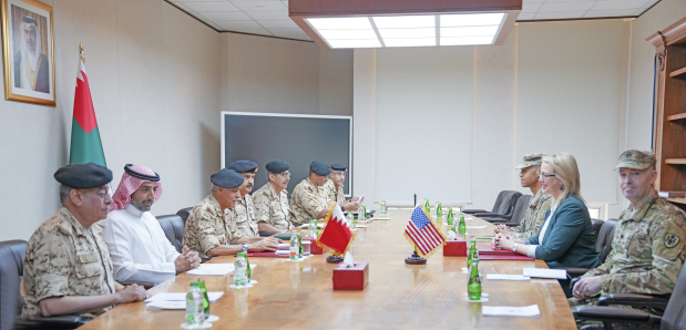 <p>Bahrain Defence Force (BDF) Chief of Staff Lieutenant General Theyab bin Saqr Al Nuaimi yesterday received US Ambassador Stephanie Hallett and the accompanying delegation, in the presence of BDF General Command Financial and Technical Affairs Adviser Shaikh Mohammed bin Khalifa Al Khalifa. Lt Gen Al Nuaimi praised the longstanding Bahrain-US relations and their continued progress across various fields, particularly in military affairs and defence co-operation.</p>
<div class="explain-selected-button explain-selected-circle"></div>